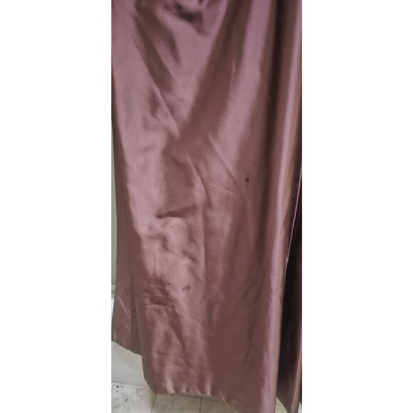 Carmen Mark Valvo 6 Wedding Guest Dress Prom Purple Mauve Full-length Strapless - Picture 4 of 7